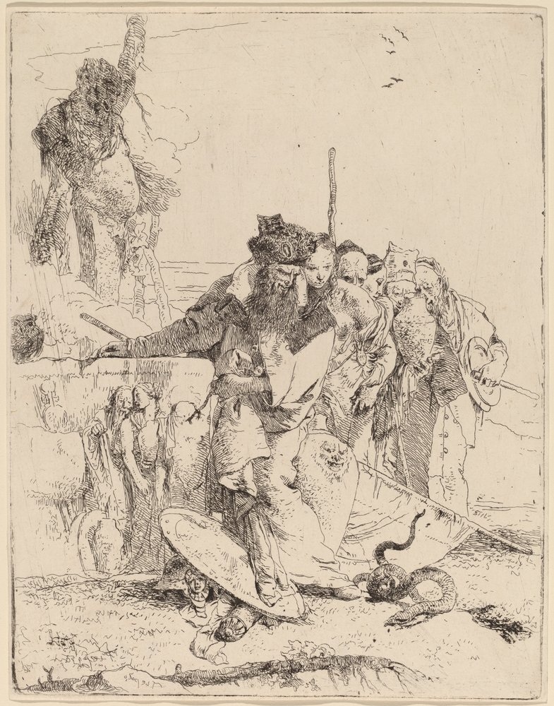 Trollkarl och andra angående en orm av Giovanni-Battista Tiepolo