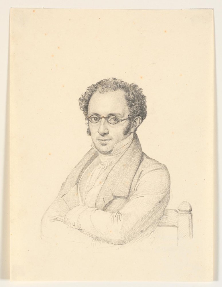 Porträtt av notarie, professor, rådman Nicolai Christian Levin Abrahams av H.W. Bissen