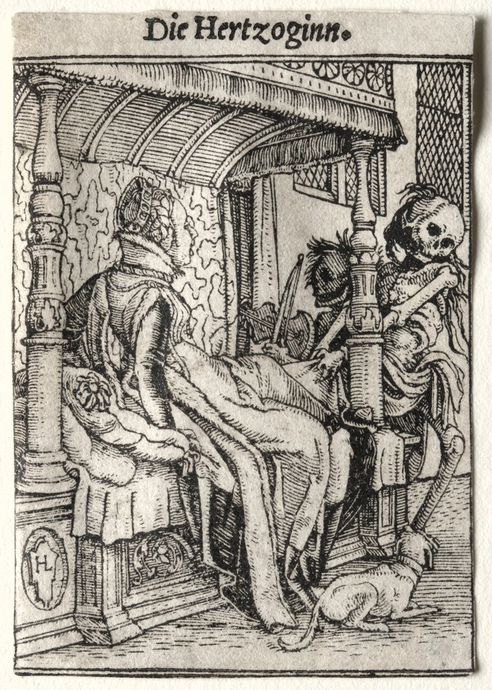 Dödsdansen: Hertiginnan. av Hans Holbein