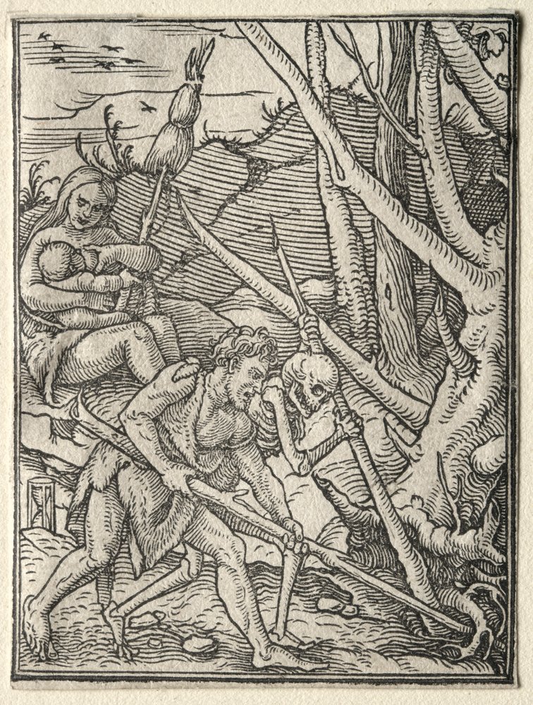 Dödsdansen: Adam Tilling the Earth. av Hans Holbein