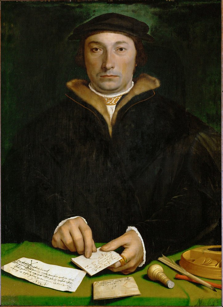 Dirck Tybis från Duisburg, handelsman (olja på ek) av Hans Holbein the Younger