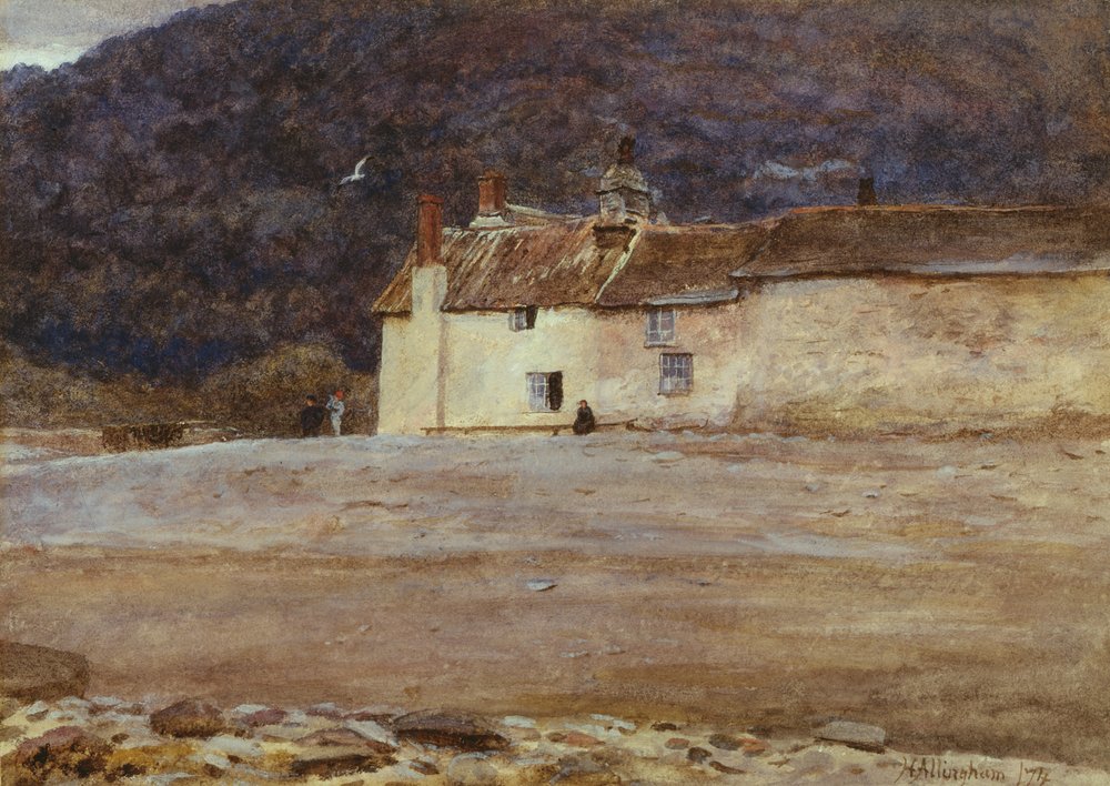 The Last House in Lynmouth, 1874 (wc på papper) av Helen Allingham