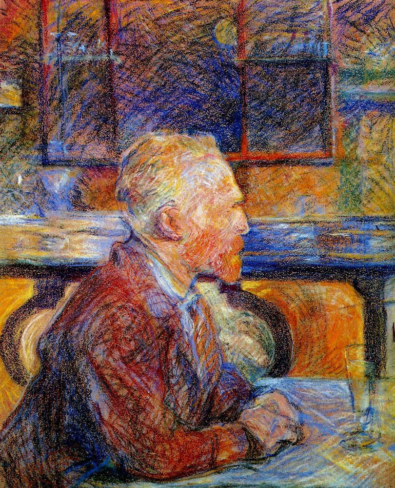 Porträtt av Vincent van Gogh av Henri de Toulouse-Lautrec