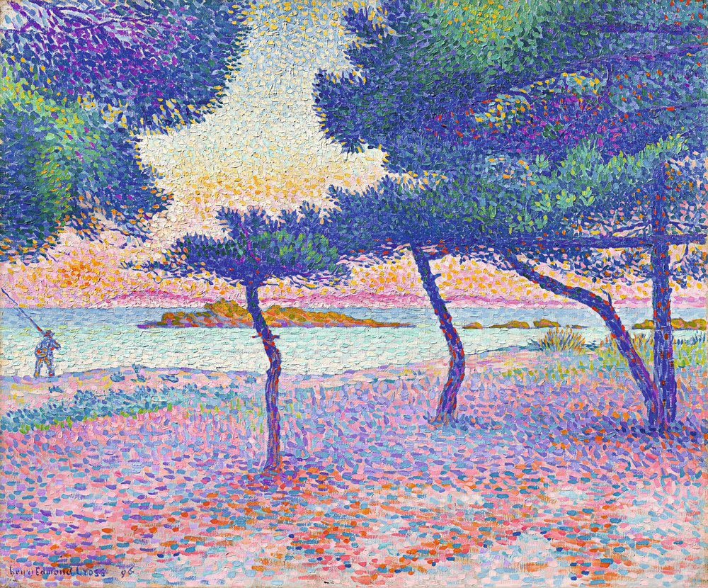 Stranden vid Saint-Clair, 1896. av Henri-Edmond Cross