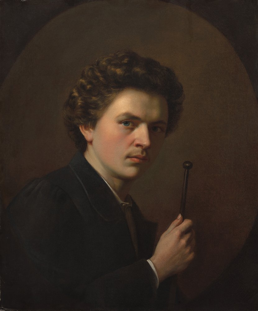 Självporträtt med Maulstick av Henri Regnault