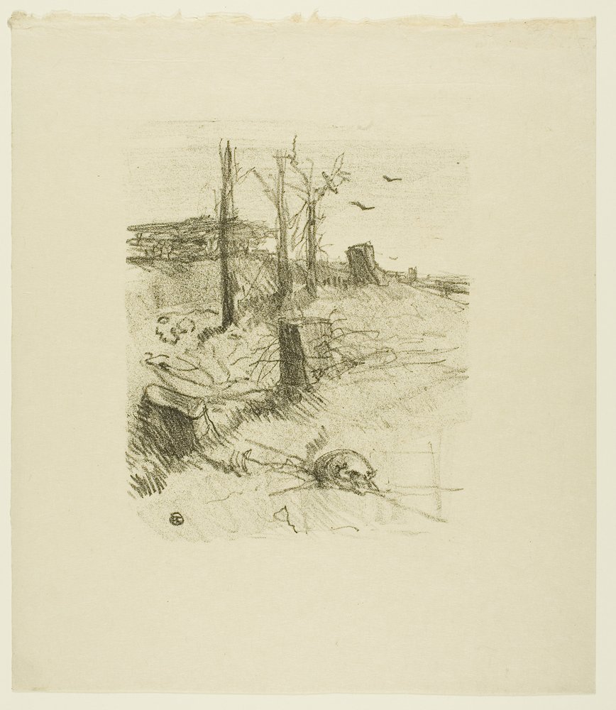 En kyrkogård i Galicien, från Au Pied du Sinaï av Henri de Toulouse-Lautrec