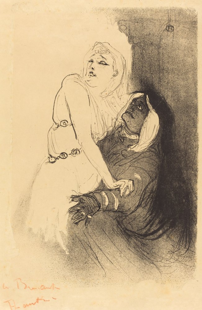 Vid renässansen: Sarah Bernhardt i Phedre A la Renaissance: Sarah Bernhardt..., 1893. av Henri de Toulouse-Lautrec