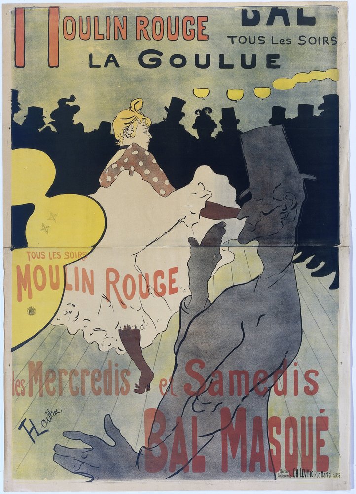 Affisch för "The Moulin Rouge" Affisch för Moulin Rouge Red Mill. La Goulue (titel på objekt) av Henri de Toulouse-Lautrec