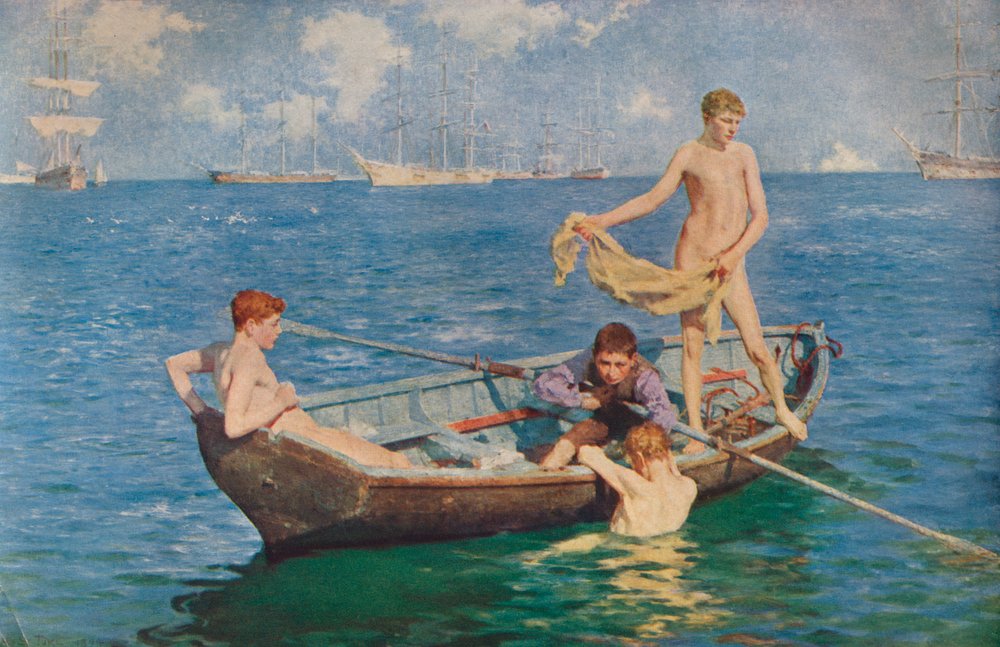 ”August Blue”, 1893 1935 av Henry Scott Tuke