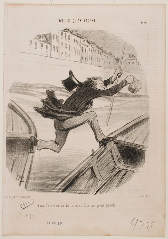 Det bästa sättet att fånga fisk... av Honoré Daumier