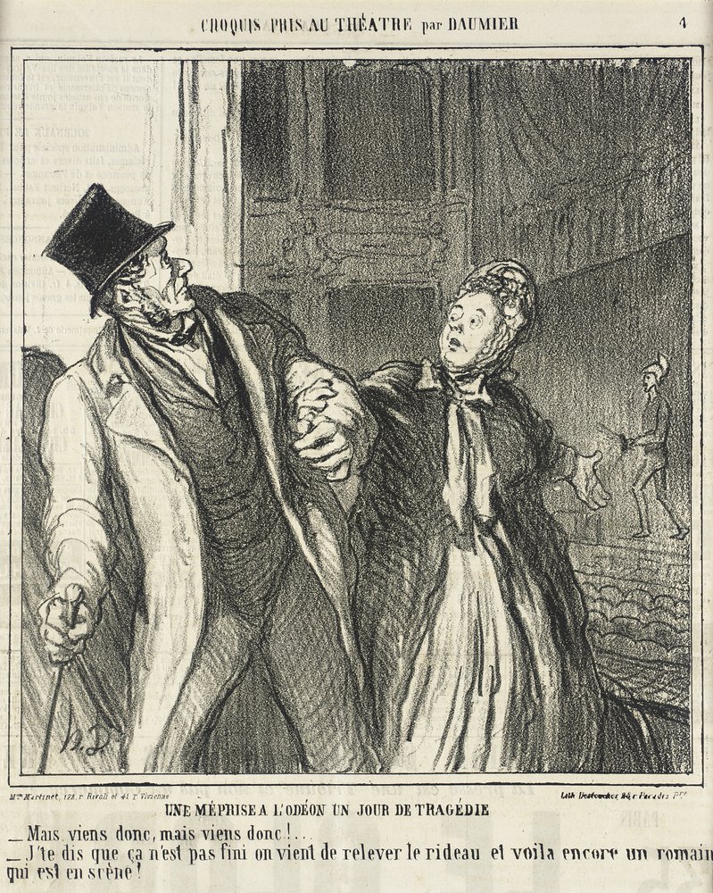 Ett missförstånd på Odéon... av Honoré Daumier