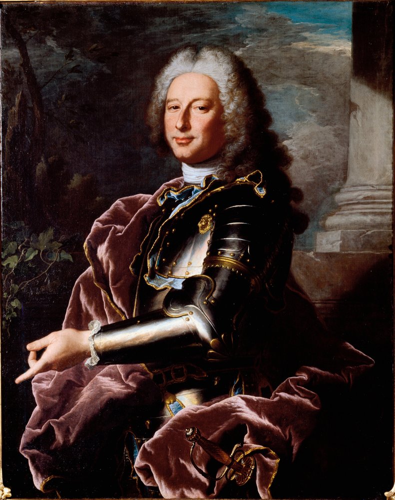 Porträtt av Giovanni (Gian) Francesco II Brignole Sale (Jean Francois II Brignole-Sale) (1695-1760) Doge of Genes och ambassadör för Republiken Genes i Frankrike under Ludvig XV Målning av Hyacinthe Rigaud (1659-1743) 17937-1737 Dämpa. 101,5x80,2 cm gener, av Hyacinthe Francois Rigaud