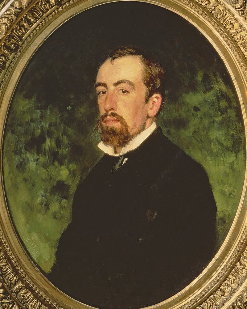 Portræt af Vasiliy Polenov (1844-1927), 1877 sverige av Ilya Efimovich Repin