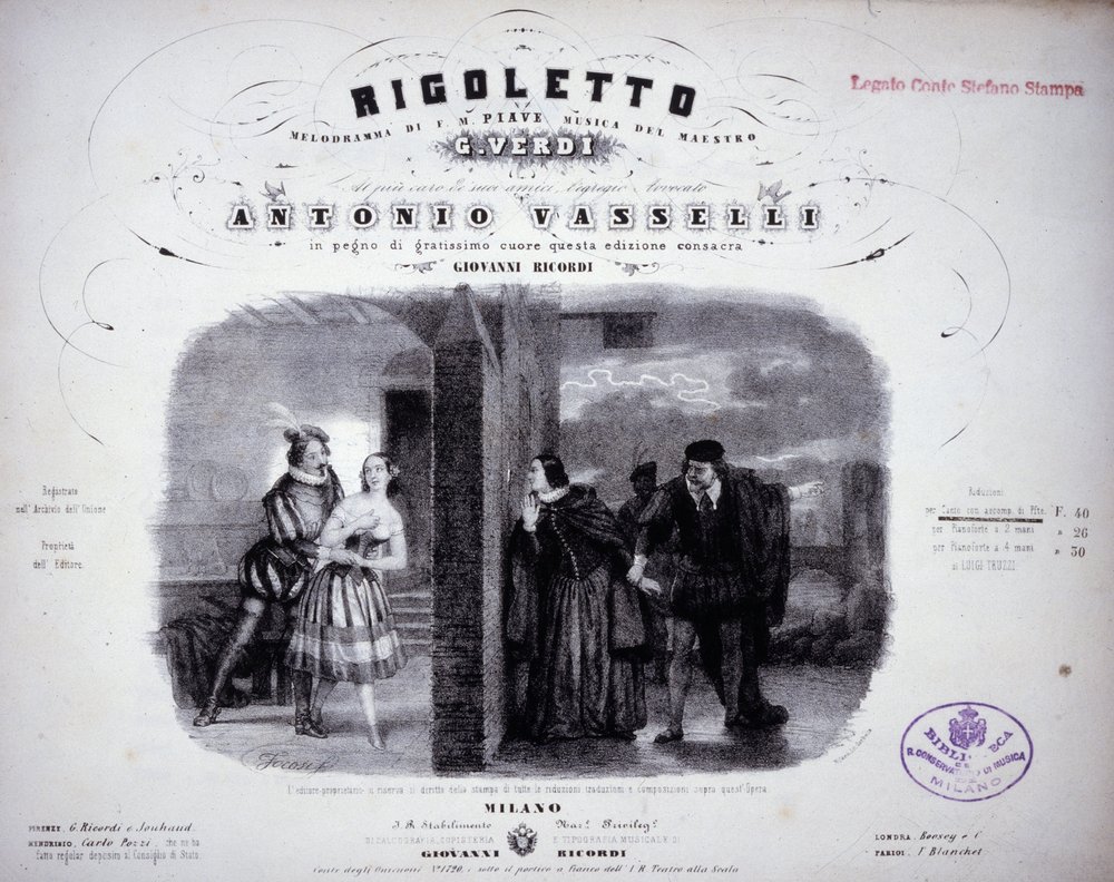 Noter på "" Rigoletto"" av Verdi. av Italian School