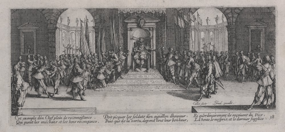 Distribution of Rewards (Distribution des recompenses), från "The Miseries of War" av Jacques Callot