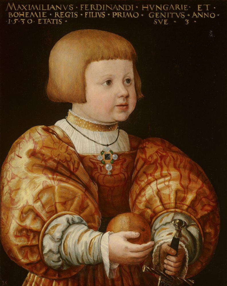 Porträtt av Maximilian av Österrike (1527-1576), tre år gammal, 1630 av Jakob Seisenegger
