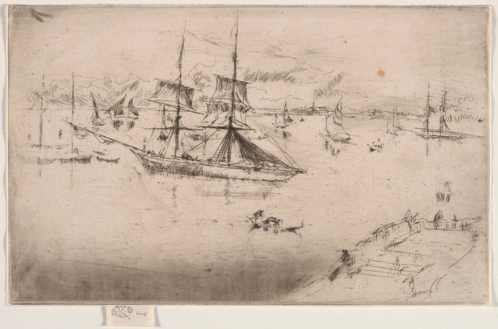 Lagun: Middag, 1886. av James Abbott McNeill Whistler