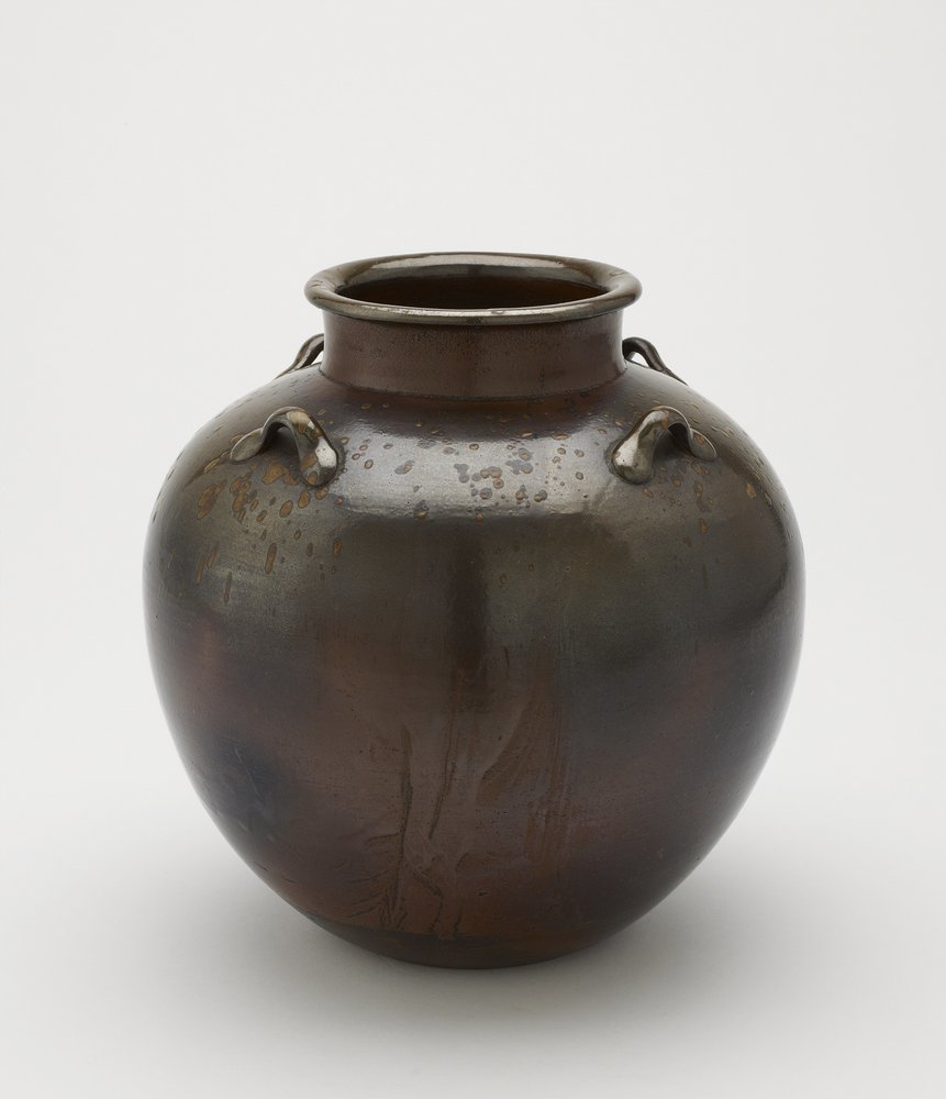 Förvaringsburk för teblad, Imbe, Okayama-prefekturen, Edo-perioden, 1700-1800-talet (keramik) av Japanese School