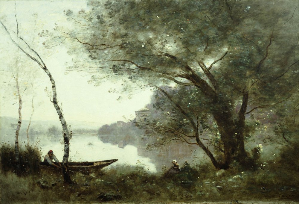 Färjkarlen från Mortefontaine av Jean-Baptiste-Camille Corot