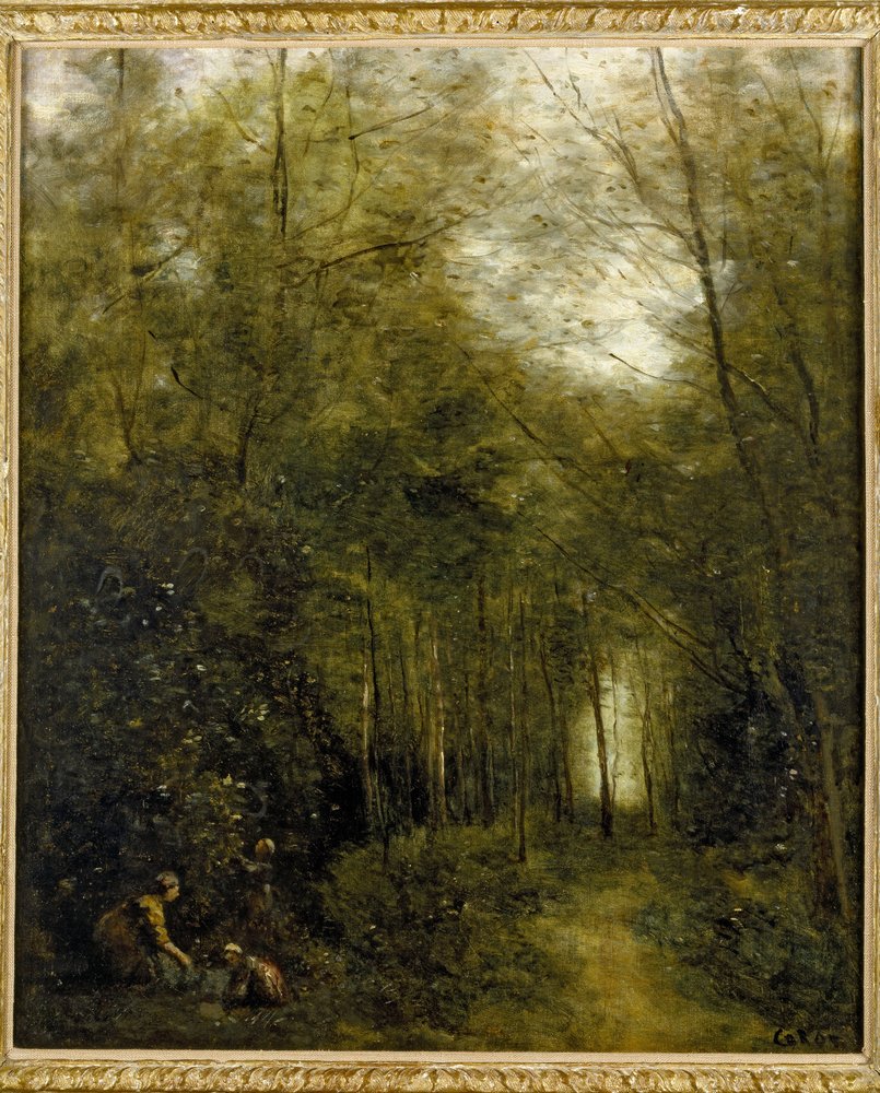 Montfermeil, bäcken i skogen, 1867 av Jean-Baptiste-Camille Corot