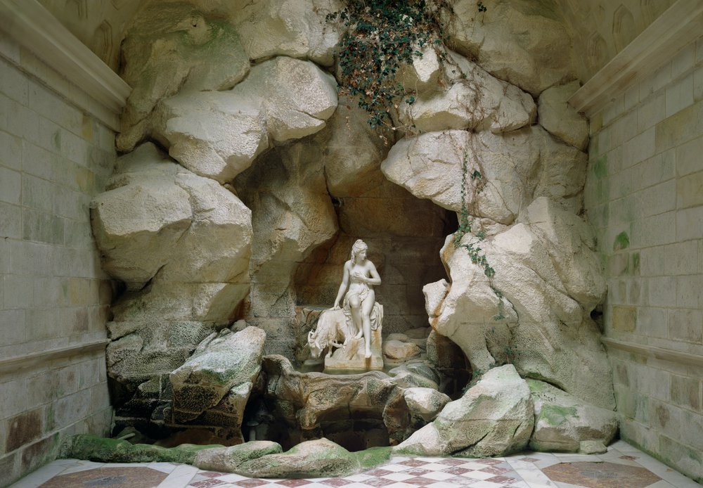 Grottan av Laiterie de la Reine, byggd 1785 foto av Jean Thevenin