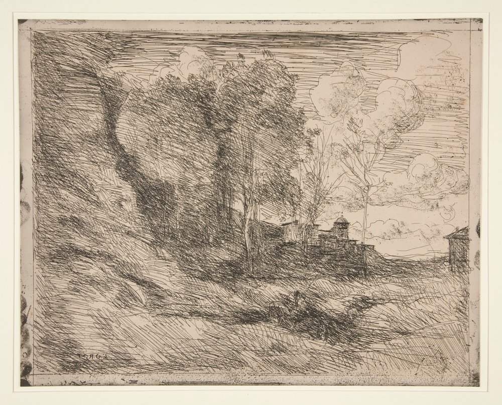 minne av av Jean-Baptiste-Camille Corot
