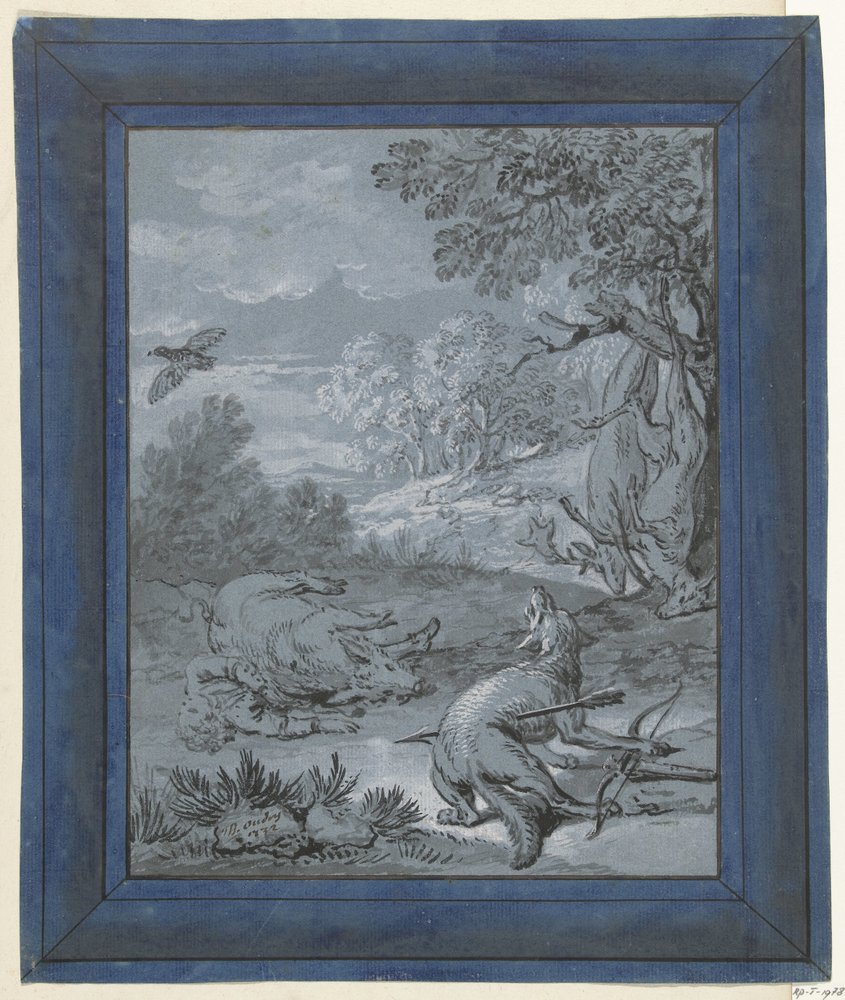 Vargen och jägaren / Le Loup et le Chasseur Illustrationer till fabler av Jean de la Fontaine (serietitel) av Jean-Baptiste Oudry