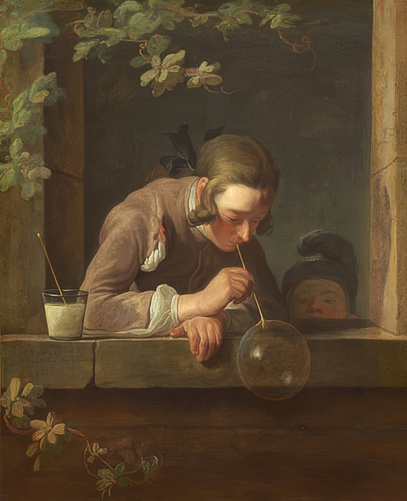 Såpbubblor. Omkring 1733/34 av Jean-Baptiste Simeon Chardin
