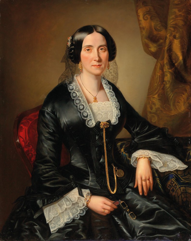 Porträtt av Johanna Bujatti, född Alle, i Wien av Johann Christian Mayer