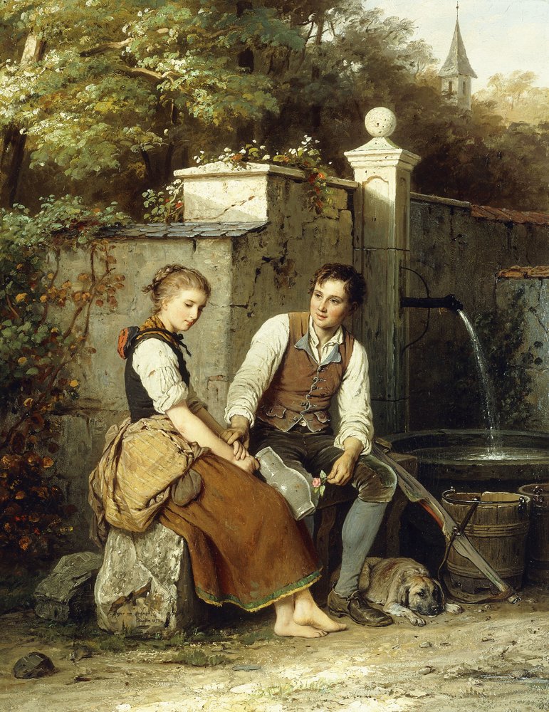 Vid brunnen, 1872 av Johann Georg Meyer von Bremen