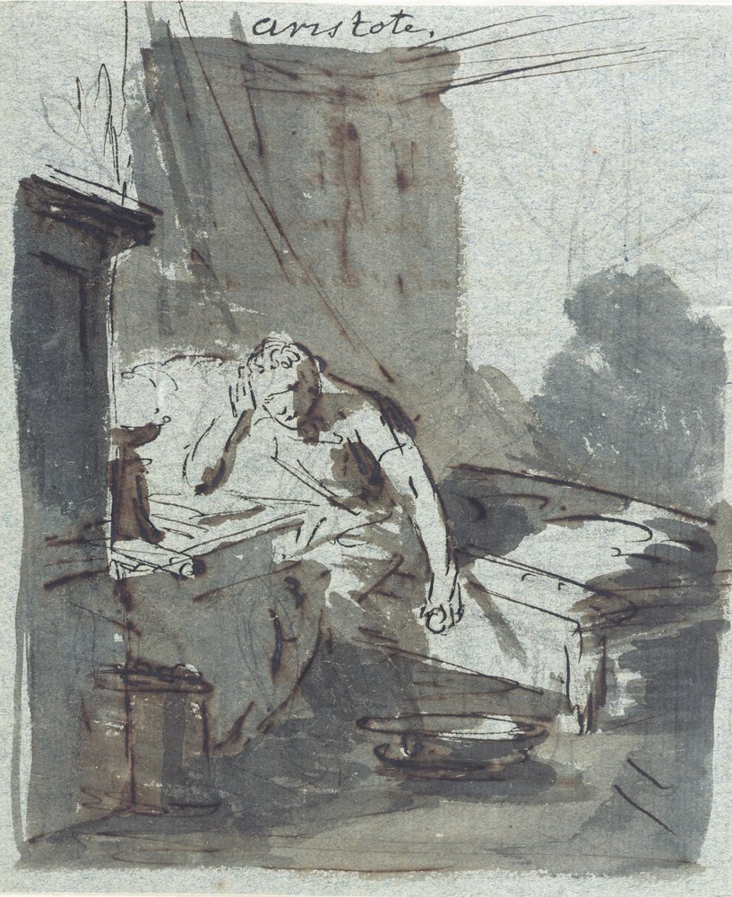 Aristoteles (grafit, bläck & tvätt på papper) av Johann Heinrich Tischbein