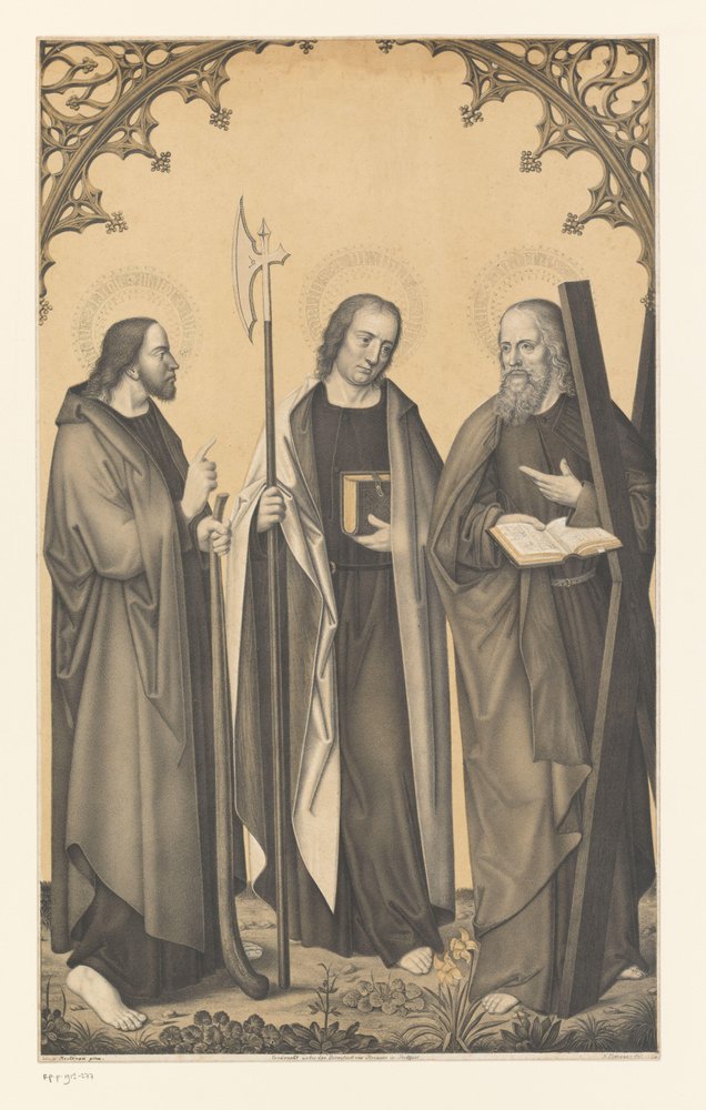 Sankt Jakob den yngre, Matteus och Andreas Verk ur samlingen av bröderna Boisserée (serietitel) Galerie des Frères Boisserée (serietitel) av Johann Nepomuk Strixner
