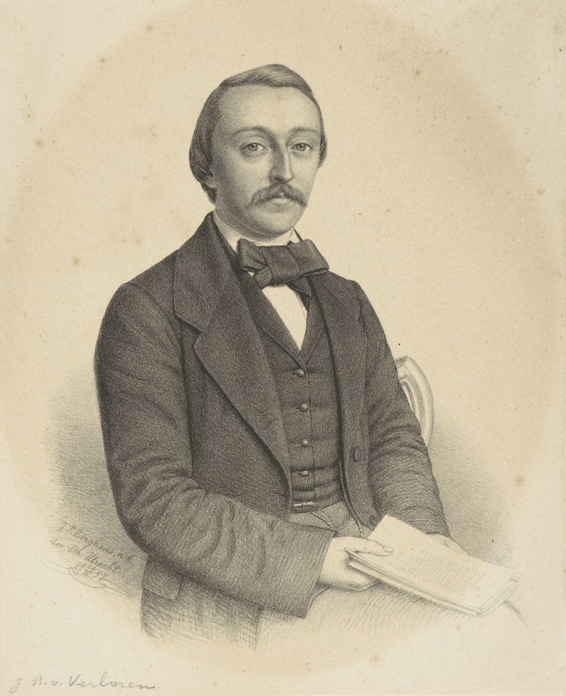 Porträtt av en okänd man av Johann Peter Berghaus