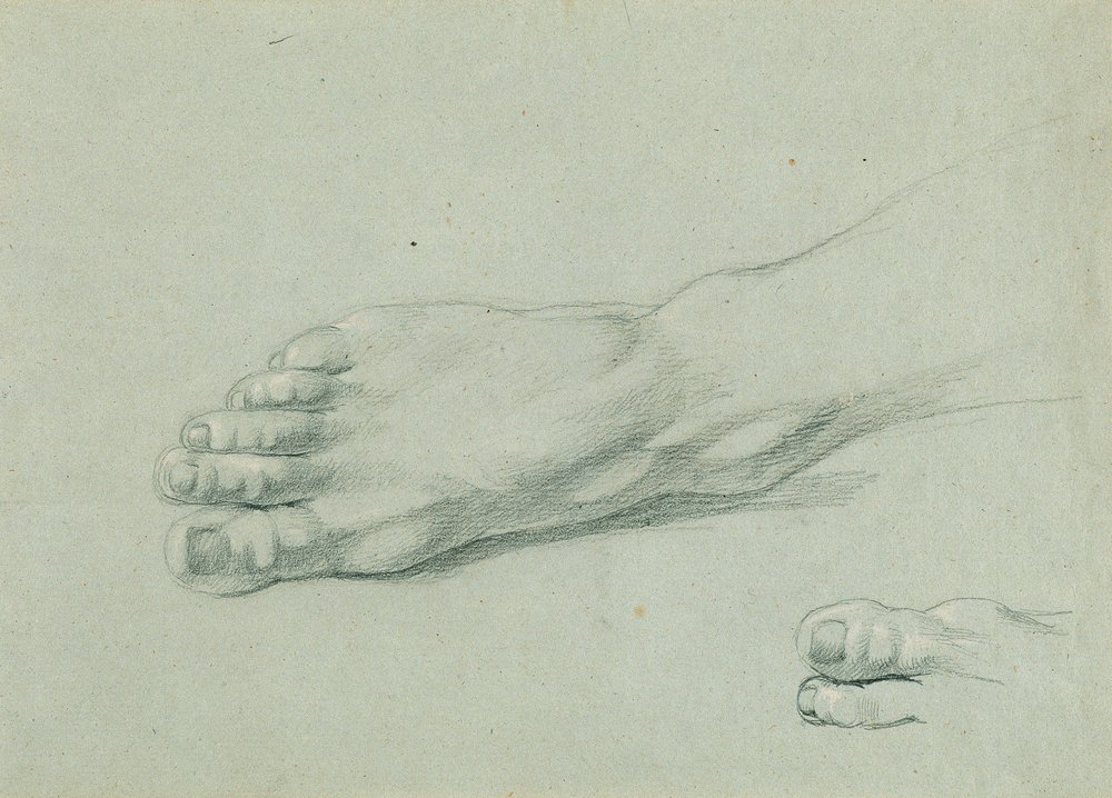 Fotstudie för "Arindal och Daura" av Johann Peter Krafft