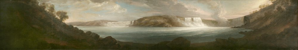 Niagarafallen, från två engelska mil nedanför Chippawa, 1808 av John Trumbull
