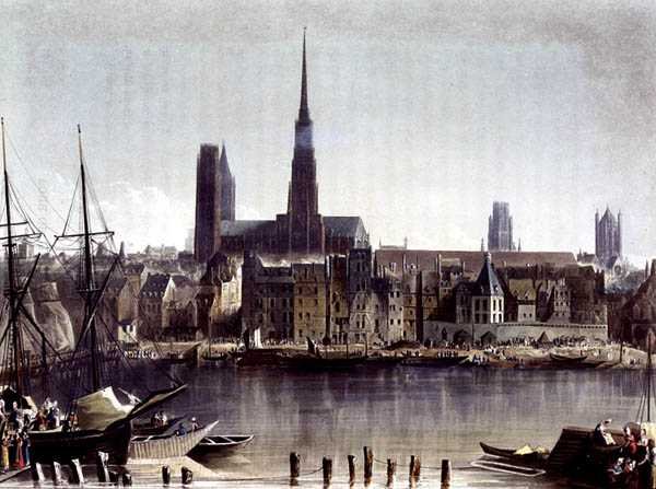 Vy över Rouen, från 