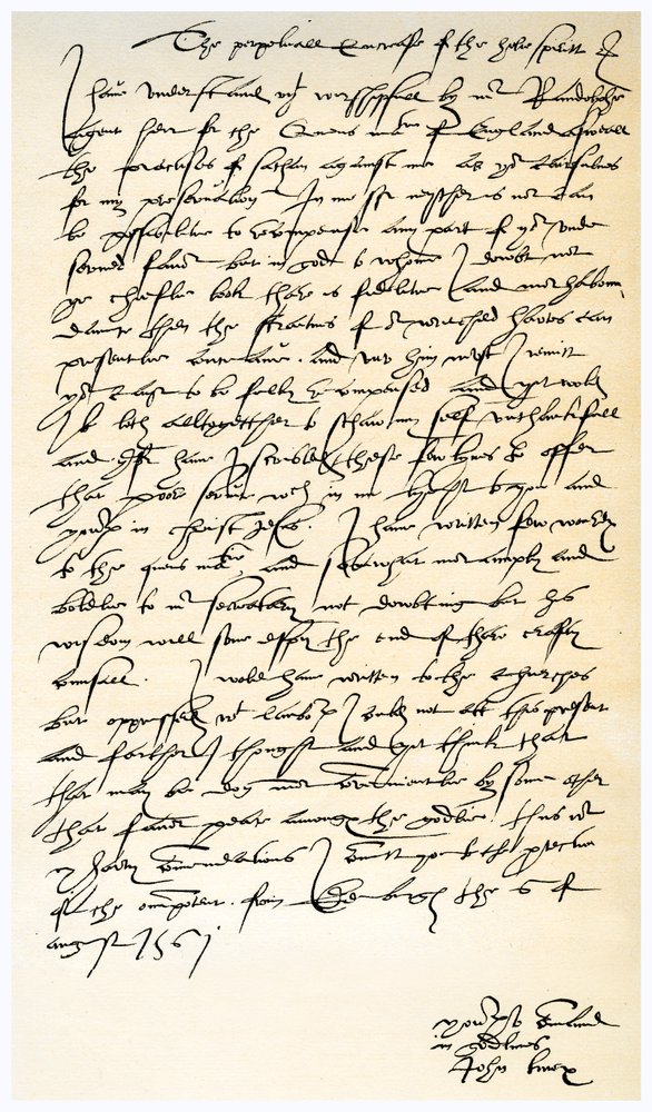 Brev från John Knox till Sir Nicholas Throgmorton, 6 augusti 1561. av John Knox