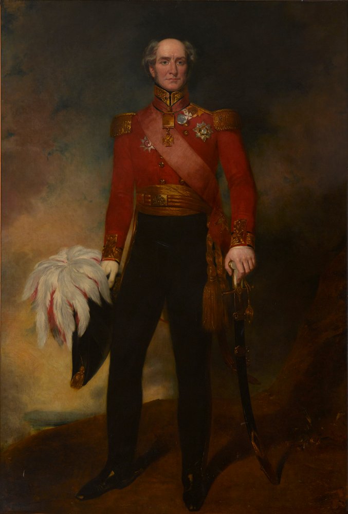 Porträtt av generallöjtnant Sir Edward Barnes (1776-1838) (olja på duk) av John Wood