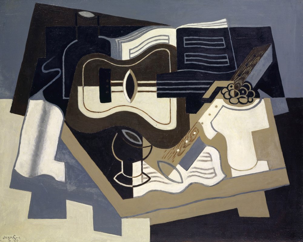 Gitarr och klarinett, 1920 av Juan Gris