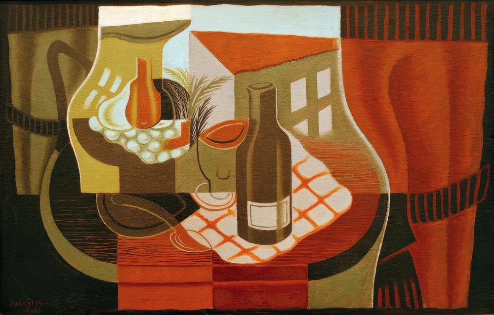 Piedestalbordet framför fönstret av Juan Gris