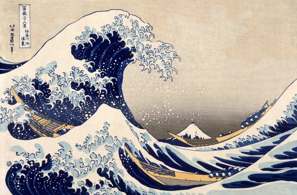 Den stora vågen utanför Kanagawa, ur serien "36 vyer över Fuji", 1831 av Katsushika Hokusai