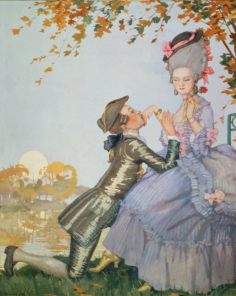 Första kärleken, 1916 av Konstantin Andreevic Somov