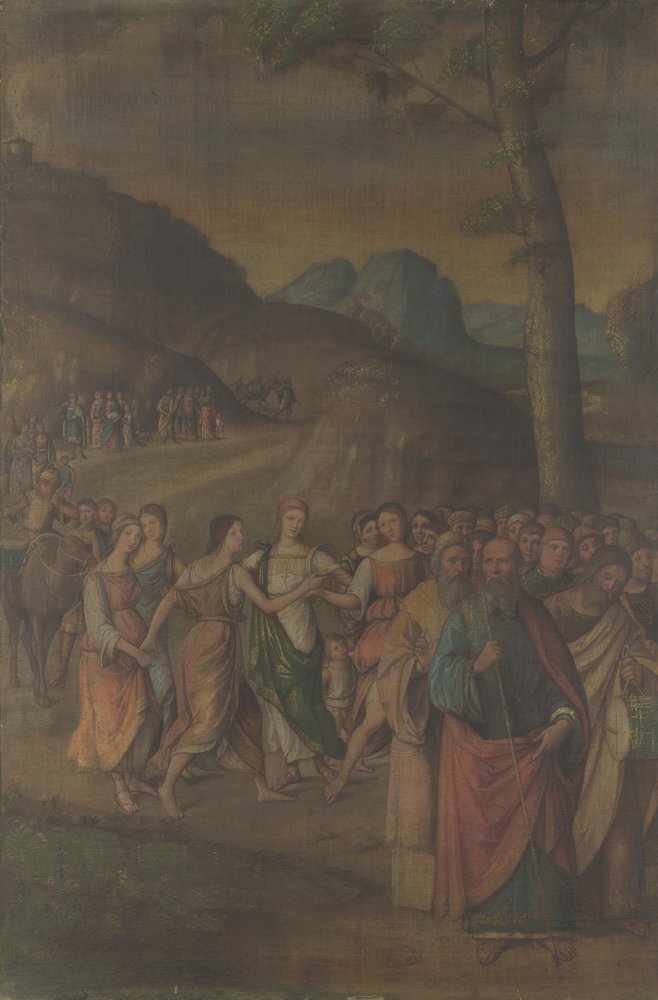 Miriams dans ur berättelsen om Mose, efter 1508 av Lorenzo Costa