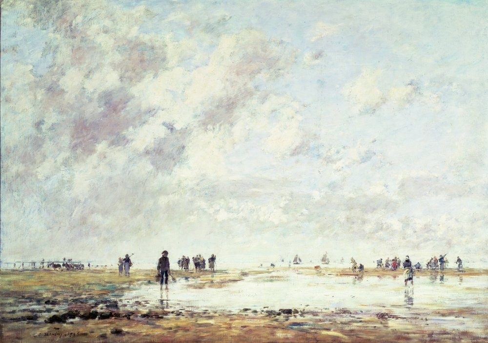 Lågvatten vid Étaples, 1886 av Eugene Louis Boudin