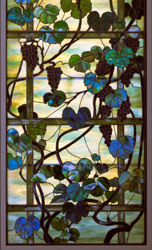 Grapevine Panel, c.1902-15 (blyat favrilglas) av Louis Comfort Tiffany