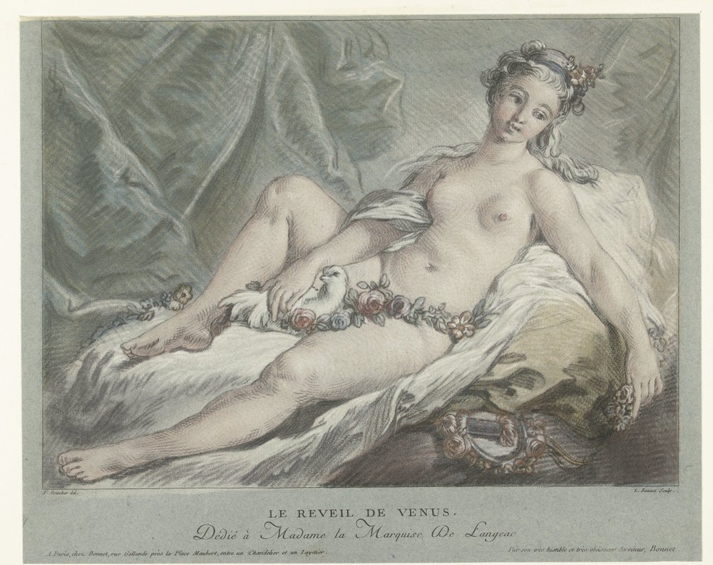 Venus vaknar Le reveil de Venus (titel på objekt) av Louis Marin Bonnet
