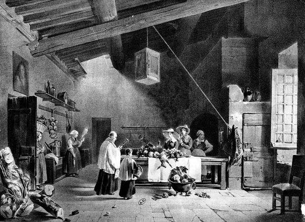 Hemmens välsignelse av Louis Stanislas (after) Marin-Lavigne