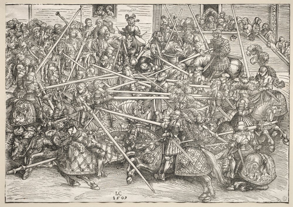 Turneringen med lansar, 1509. av Lucas Cranach the Elder