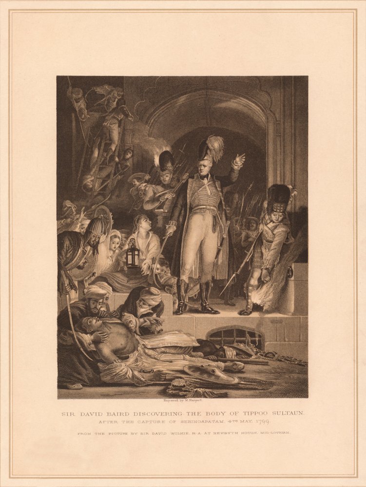"Sir David Baird upptäcker kroppen av Tippoo Sultaun", 1799 1878 av M Nargert