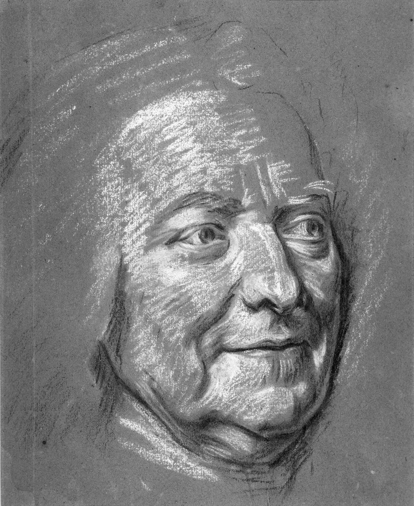 Porträtt av M. Louis Silvestre av Maurice-Quentin de La Tour